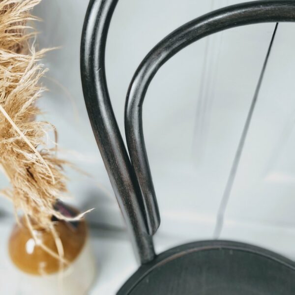 ebonised black chair