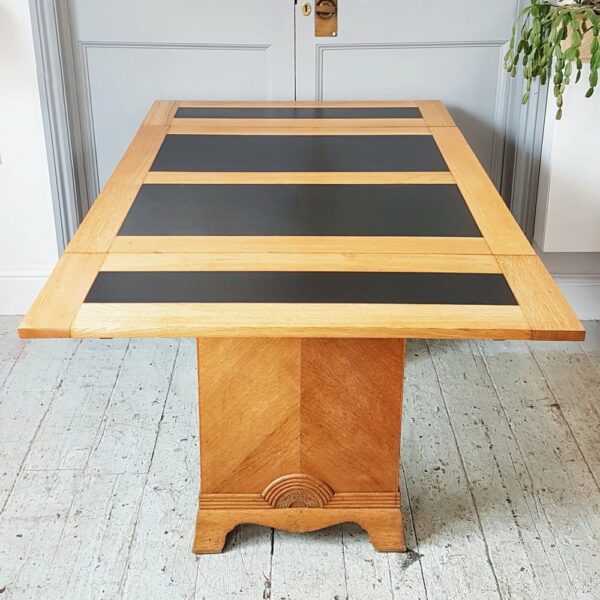 Oak art deco extending table